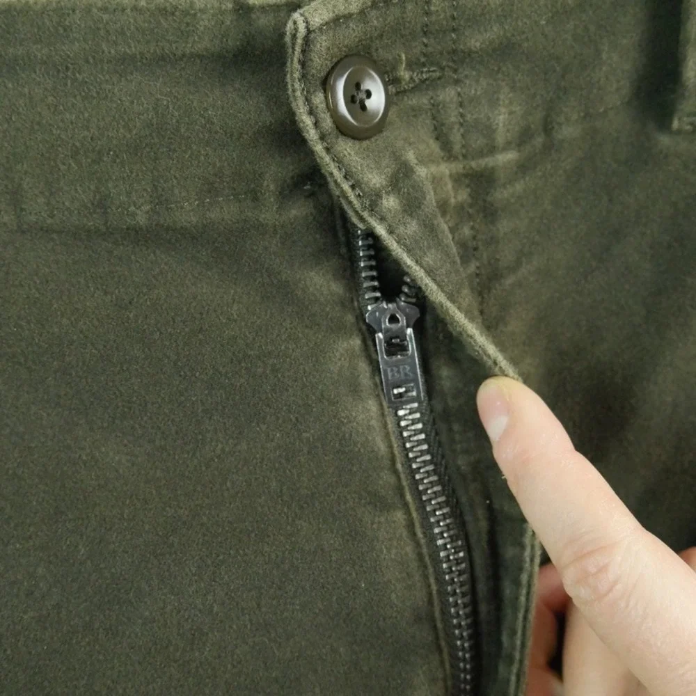 Banana Republic Traveler Moleskin Cargo Pant Olive Green 34S Paratrooper Utility